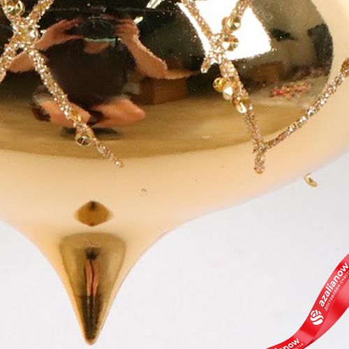 Фото 5: Украшение подвесное «Луковица» (пластик), 16см, золотой