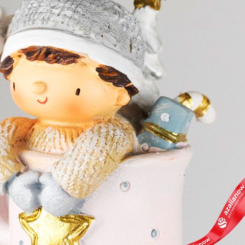 Фото 3: Украшение подвесное «Мальчик в кружке» (полирезин), Н8,5х6,5х6см, розовый