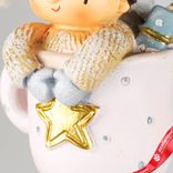 Маленькое фото 5: Украшение подвесное «Мальчик в кружке» (полирезин), Н8,5х6,5х6см, розовый