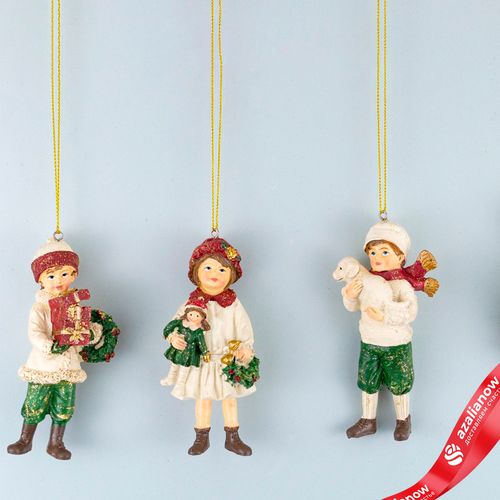 Фото 2: Украшение подвесное «Мальчик/девочка» (полирезин), H11,5x5,5x4см, в асс.