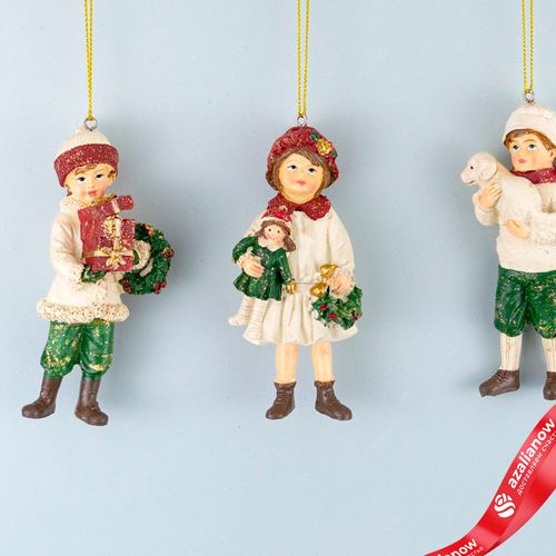 Фото 4: Украшение подвесное «Мальчик/девочка» (полирезин), H11,5x5,5x4см, в асс.