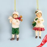 Маленькое фото 5: Украшение подвесное «Мальчик/девочка» (полирезин), H11,5x5,5x4см, в асс.
