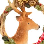 Маленькое фото 4: Украшение подвесное «Олень в венке» (полирезин), Н8х8х3,5см, коричневый