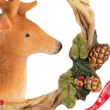 Маленькое фото 5: Украшение подвесное «Олень в венке» (полирезин), Н8х8х3,5см, коричневый
