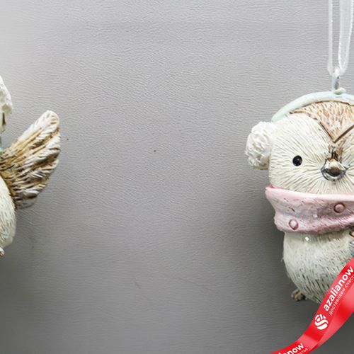 Фото 3: Украшение подвесное «Птичка» (полирезин), H7,5x3,5x3,5см, в асс., коричневый