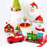 Маленькое фото 5: Украшение подвесное «Рождество» (пластик), 10х5х12см, в асс., красный