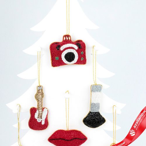 Фото 4: Украшение подвесное с бисером, 10см, в асс.