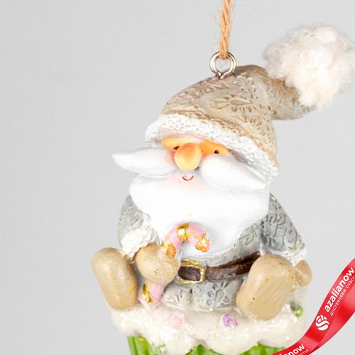 Фото 2: Украшение подвесное «Санта на капкейке» (полирезин), Н9,5х6,5х5,5см, зеленый