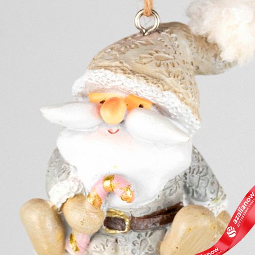 Фото 4: Украшение подвесное «Санта на капкейке» (полирезин), Н9,5х6,5х5,5см, зеленый