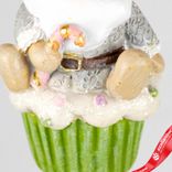 Маленькое фото 5: Украшение подвесное «Санта на капкейке» (полирезин), Н9,5х6,5х5,5см, зеленый