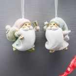 Маленькое фото 1: Украшение подвесное «Санта» (полирезин), Н7х7х4см, в асс., серый