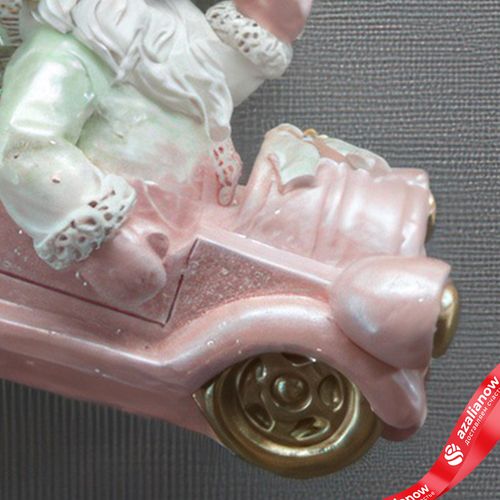 Фото 5: Украшение подвесное «Санта в машине» (полирезин), H6x7x4см, розовый