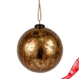 Маленькое фото 1: Украшение подвесное «Шар Антик» (пластик), D12см, золотой