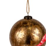 Маленькое фото 2: Украшение подвесное «Шар Антик» (пластик), D12см, золотой