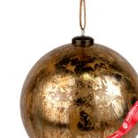 Маленькое фото 2: Украшение подвесное «Шар Антик» (пластик), D15см, золотой
