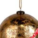 Маленькое фото 4: Украшение подвесное «Шар Антик» (пластик), D15см, золотой
