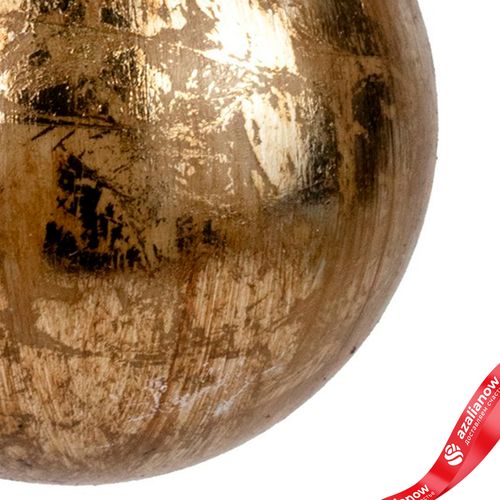 Фото 5: Украшение подвесное «Шар Антик» (пластик), D15см, золотой