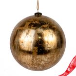 Маленькое фото 1: Украшение подвесное «Шар Антик» (пластик), D20см, золотой