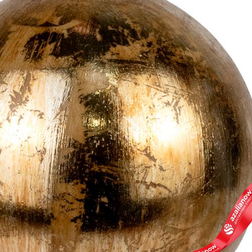 Фото 3: Украшение подвесное «Шар Антик» (пластик), D20см, золотой