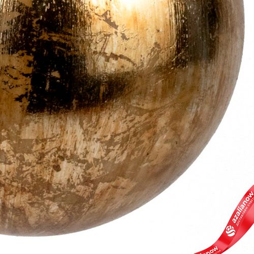 Фото 5: Украшение подвесное «Шар Антик» (пластик), D20см, золотой