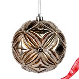 Маленькое фото 1: Украшение подвесное «Шар» (пластик), D10см, серебряный