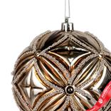 Маленькое фото 2: Украшение подвесное «Шар» (пластик), D10см, серебряный