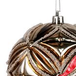 Маленькое фото 4: Украшение подвесное «Шар» (пластик), D10см, серебряный