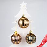 Маленькое фото 1: Украшение подвесное «Шар» (пластик), D10см, в асс., бронзовый