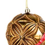 Маленькое фото 2: Украшение подвесное «Шар» (пластик), D10см, золотой