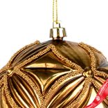 Маленькое фото 4: Украшение подвесное «Шар» (пластик), D10см, золотой