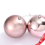 Маленькое фото 2: Украшение подвесное Шар (пластик), D12см, розовый, в асс.