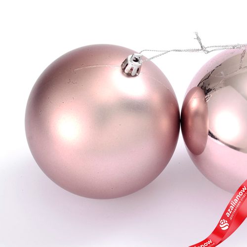 Фото 4: Украшение подвесное Шар (пластик), D12см, розовый, в асс.