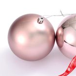 Маленькое фото 4: Украшение подвесное Шар (пластик), D12см, розовый, в асс.