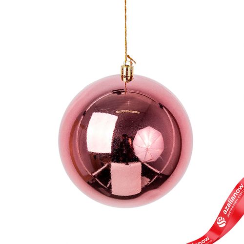 Фото 5: Украшение подвесное Шар (пластик), D12см, розовый, в асс.