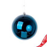 Маленькое фото 1: Украшение подвесное Шар (пластик), D12см, темно-синий, в асс.