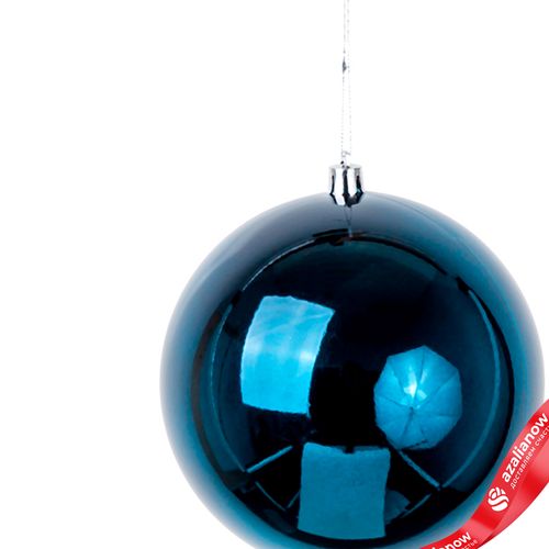 Фото 2: Украшение подвесное Шар (пластик), D12см, темно-синий, в асс.
