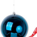 Маленькое фото 3: Украшение подвесное Шар (пластик), D12см, темно-синий, в асс.