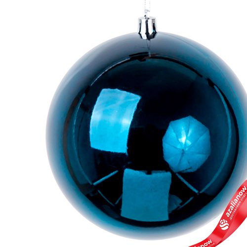 Фото 4: Украшение подвесное Шар (пластик), D12см, темно-синий, в асс.