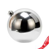 Маленькое фото 1: Украшение подвесное «Шар классический» (пластик), D12см, белый, в асс.