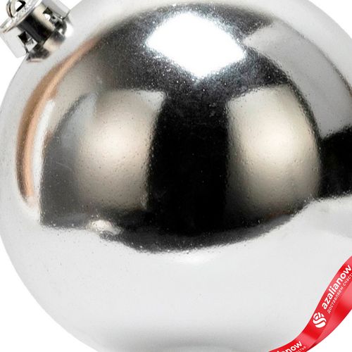 Фото 3: Украшение подвесное «Шар классический» (пластик), D12см, белый, в асс.