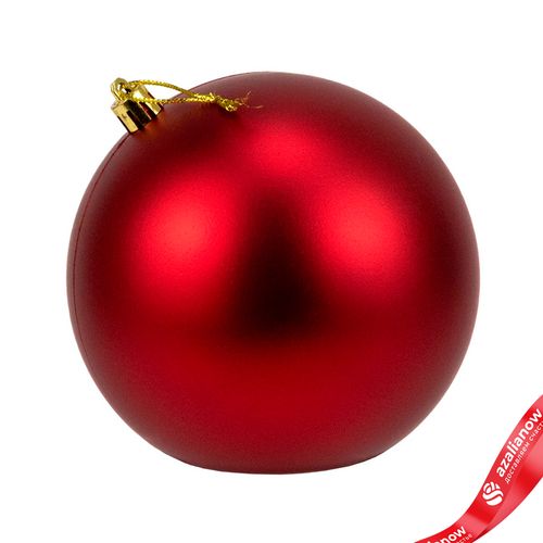 Фото 2: Украшение подвесное «Шар классический» (пластик), D12см, красный, в асс.
