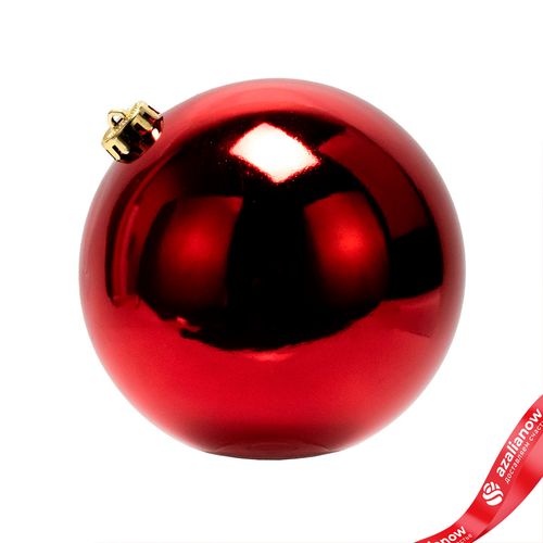 Фото 4: Украшение подвесное «Шар классический» (пластик), D12см, красный, в асс.