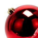 Маленькое фото 5: Украшение подвесное «Шар классический» (пластик), D12см, красный, в асс.