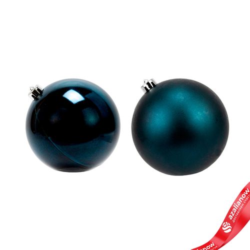 Украшение подвесное «Шар классический» (пластик), D12см, синий, в асс.