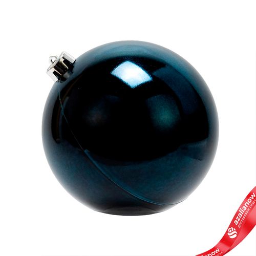 Фото 4: Украшение подвесное «Шар классический» (пластик), D12см, синий, в асс.