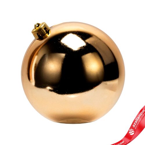 Фото 2: Украшение подвесное «Шар классический» (пластик), D12см, золотой, в асс.
