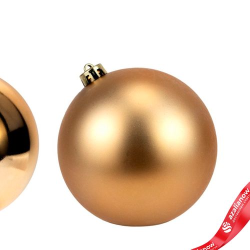 Фото 4: Украшение подвесное «Шар классический» (пластик), D12см, золотой, в асс.