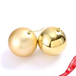 Маленькое фото 1: Украшение подвесное Шар (пластик), D12см, золотой, в асс.