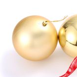 Маленькое фото 4: Украшение подвесное Шар (пластик), D12см, золотой, в асс.
