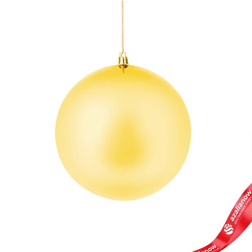 Фото 5: Украшение подвесное Шар (пластик), D12см, золотой, в асс.